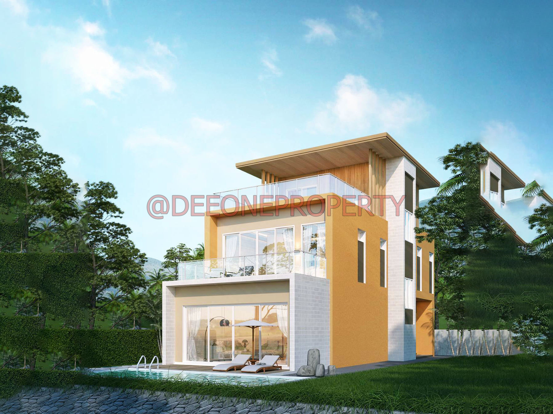 Villa NEUVE confortable avec piscine et vue sur la mer à vendre – Côte nord-est, Koh Chang