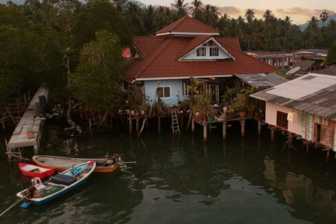 Waterfront guesthouse built over the water on Koh Chang